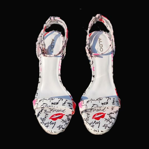 ALDO Kat Miscellaneous XOXO Faux Patent Leather Dress Sandals 8.5 - Picture 9 of 11